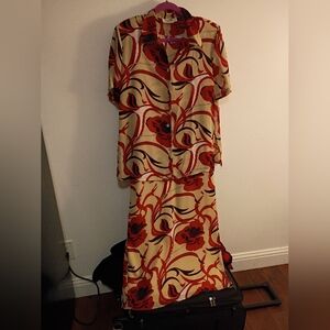 NWT Floral Sleeveless Dress With Button-Up Shirt